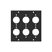 Middle Atlantic Products Male Xlr (6) Port Ucp Pnl (XLRM6)