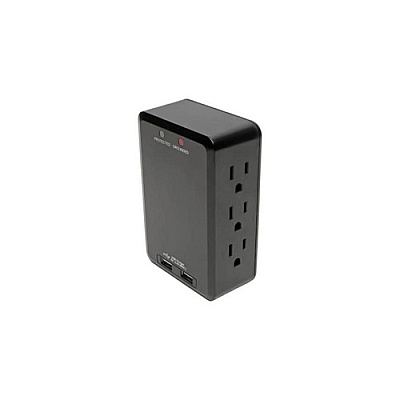 Tripp Lite Direct Plug-in Surge 6 Outlet & 2 Usb (TLP6SLUSBB)