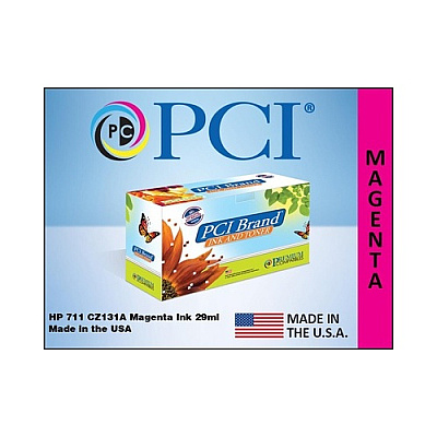 PCI Brand Eco-friendly Reman Hp 711 Cz131a Magenta Ink Cartridge For Hp Designjet T120, Designjet T120 Eprinter, Designjet T520, T520 Eprinter Magenta (CZ131APCI)