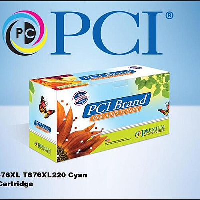 PCI Brand Eco-friendly Reman Epson 676xl T676xl220 Cyn Ink Cartridge For Epson Wp4010, Wp4020, Wp4023, Wp4090, Wp4520, Wp4530, Wp4533, Wp4540, Wp4590 (T676XL220PCI)