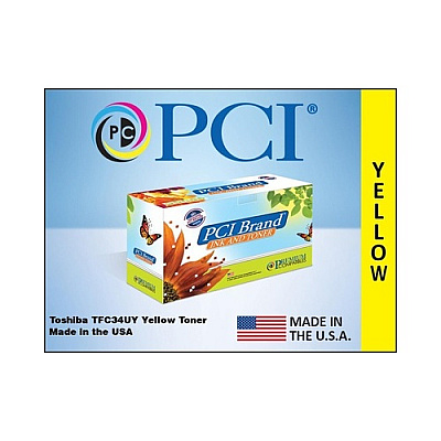 PCI Brand Toshiba Tf-c34u-y Yellow Toner Cartridge 11500 Pg Yld For Toshiba E-studio 287cs, Toshiba E-studio 347cs, E-studio 407cs, Tfc34uy Yellow (TFC34UYPCI)