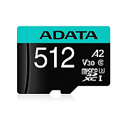 A-Data Adata 512g Microsdxc Uhs-i U3 Class 10 (DX512GUI3V30SA2)