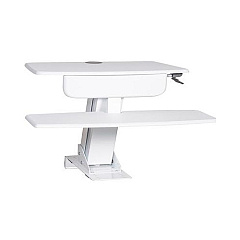 Kantek Desk Clamp On Sit To Stand Workstation White (STS800W)