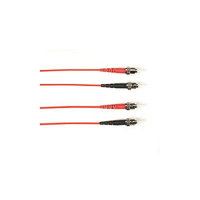 Black Box Os2 9/125 Singlemode Fiber Optic Patch Cable - Ofnp Plenum, St To St, Red, 10-m (32.8-ft.), Gsa, Taa, Non-returnable/non-cancelable (FCMPSM010MSTSTRD)