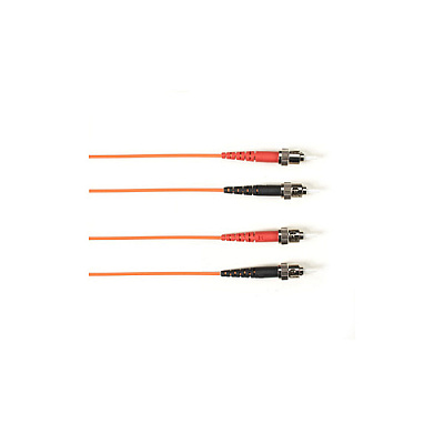 Black Box Om1 62.5/125 Multimode Fiber Optic Patch Cable - Lszh, St To St, Orange, 3-m (9.8-ft.), Gsa, Taa, Non-returnable/non-cancelable (FLZH62003MSTSTOR)