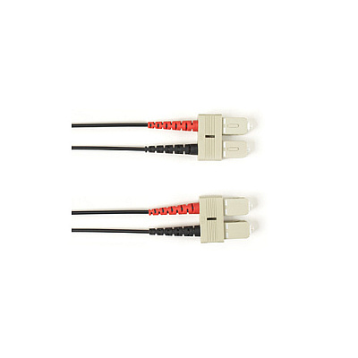 Black Box Os2 9/125 Singlemode Fiber Optic Patch Cable - Lszh, Sc To Sc, Black, 2-m (6.5-ft.), Gsa, Taa, Non-returnable/non-cancelable (FLZHSM002MSCSCBK)