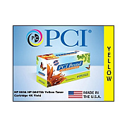 PCI Brand Eco-friendly Reman Hp 502a Q6472a Yellow Toner Cartridge 4000 Page Yield For Hp Color Laserjet 3600, 3600dn, 3600n, 502a, Hp Q6472 Printers (Q6472ARPC)