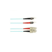 Black Box Om3 50/125 Multimode Fiber Optic Patch Cable - Ofnr Pvc, St To Sc, Aqua, 5-m (16.4-ft.), Gsa, Taa, Non-returnable/non-cancelable (FOCMR10005MSTSCAQ)