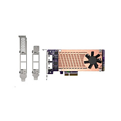 QNap Qm2 Series, 2 X Pcie 2280 M.2 Ssd Slots, Pcie Gen3 X 4 , 2 X Intel I225lm 2.5gbe Nbase-t Port (QM22P2G2T)