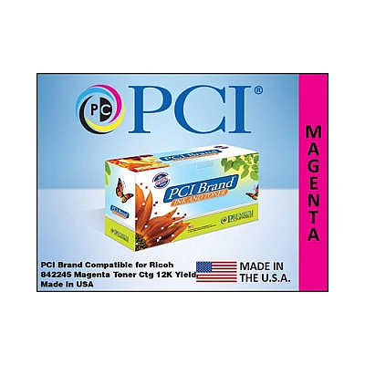 PCI Brand Compatible Ricoh 842245 Mpc501 Magenta Toner Cartridge 12000 Page Yield For Ricoh Mpc501/mpc501sp/mpc501/mpc501sp (842245PCI)