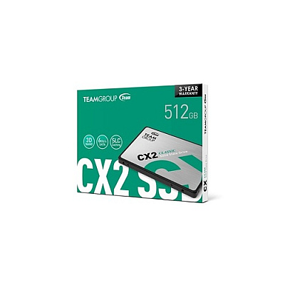 Tech Data Teamgroup Cx2 2.5 512gb Sata Iii 3d Nand Internal Solid State Drive (ssd) Retail (T253X6512G0C101)