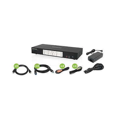 Iogear 4-port 4k Dual View Kvmp With Hdmi -taa (GCS1944H)