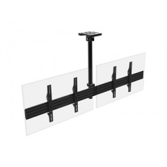 Monoprice Commercial Series 2x1 Menu Board Ceiling Mount For Displays Between 32in And 65in_ Max Weight 66 Lbs. Ea._ Vesa Patterns Up To 600x400 (39662)