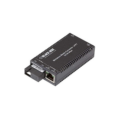 Black Box Fast Ethernet Media Converter 10/100-mbps Copper To 100-mbps Simplex Singlemode Fiber,1310/1550nm,20km,sc,gsa,taa (LHC028AR4)