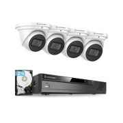 Amcrest Industries Amcrest 4k Security Camera System W/ 4k 8ch Poe Nvr, (4) X 4k Ip67 Weatherproof Metal Turret Dome Poe Ip Cameras, Pre-installed 2tb Hdd, (white) (NV4108E-IP8M-T2599EW4-2TB)