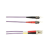 Black Box Om3 50/125 Multimode Fiber Optic Patch Cable - Lszh, St To Lc, Purple, 3-m (9.8-ft.), Gsa, Taa, Non-returnable/non-cancelable (FOLZH10003MSTLCVT)