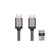 Monoprice 8k Certified Braided Ultra High Speed Hdmi Cable - Hdmi 2.1_ 8k@60hz_ 48gbps_ Cl2 In-wall Rated_ 26awg_ 15ft_ Black (42684)