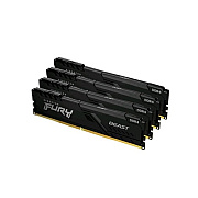 Kingston 64gb 3200mhz Ddr4 Cl16 Dimm (kit Of 4) 1gx8 Fury Beast Black (KF432C16BB1K4/64)