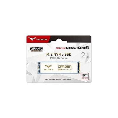Tech Data Teamgroup T-force Cardea Ceramic C440 M.2 2280 2tb Pcie Gen 4.0 X4 With Nvme 1.3 3d Nand Internal Solid State Drive (ssd) Retail W/heat Sink (TM8FPA002T0C410)