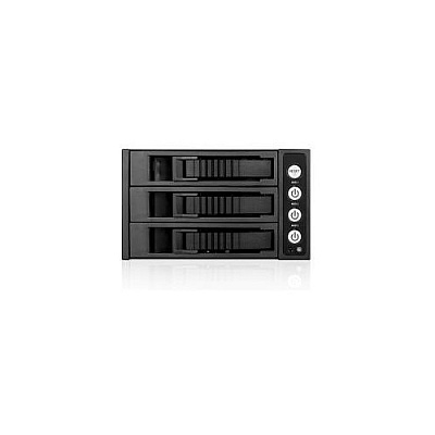 Istarusa 2x5.25 To 3x3.5 12g Rack Black (BPU230HDBLK)