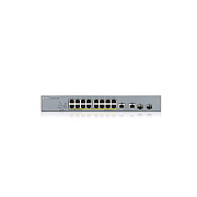 Zyxel Gs1350-18hp - 16-port Gigabit Poe+ L2 Web Managed Switch (250w) W/2 Sfp Uplink W/1y Nebula Included (GS135018HP)
