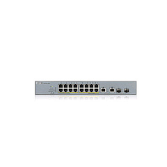 Zyxel Gs1350-18hp - 16-port Gigabit Poe+ L2 Web Managed Switch (250w) W/2 Sfp Uplink W/1y Nebula Included (GS135018HP)