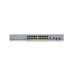 Zyxel Gs1350-26hp - 24-port Gigabit Poe+ L2 Web Managed Switch (375w) W/2 Sfp Uplink W/1y Nebula Included (GS135026HP)