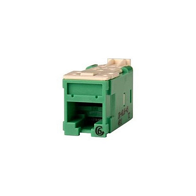 Leviton Hdjack,cat6,clarity,t568a/b,grn (HDJ645)