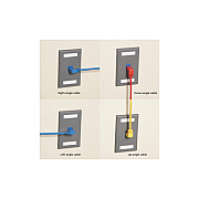 Black Box Cat6 250-mhz Molded Angled Stranded Ethernet Patch Cable - Unshielded (utp), Cm Pvc (rj45 M/m), Red, 1-ft. (0.3-m) (EVNSL236000190DD)