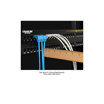 Black Box Cat5e 100-mhz Molded Angled Stranded Ethernet Patch Cable - Unshielded (utp), Cm Pvc (rj45 M/m), Black, 6-ft. (1.8-m) (EVNSL27E000690DS)