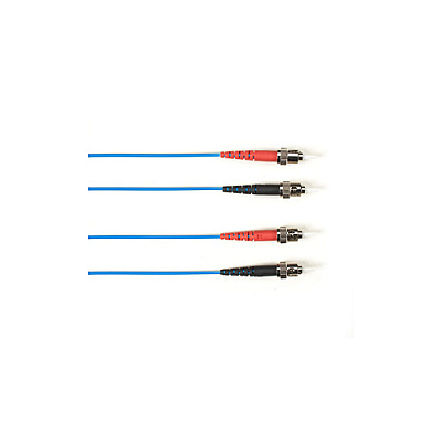 Black Box Om3 50/125 Multimode Fiber Optic Patch Cable - Lszh, St To St, Blue, 4-m (13.1-ft.), Gsa, Taa, Non-returnable/non-cancelable (FOLZH1004MSTSTBL)