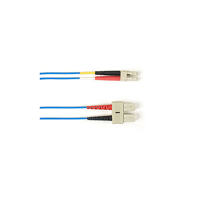 Black Box Os2 9/125 Singlemode Fiber Optic Patch Cable - Lszh, Sc To Lc, Blue, 1-m (3.2-ft.), Gsa, Taa, Non-returnable/non-cancelable (FOLZHSM01MSCLCBL)