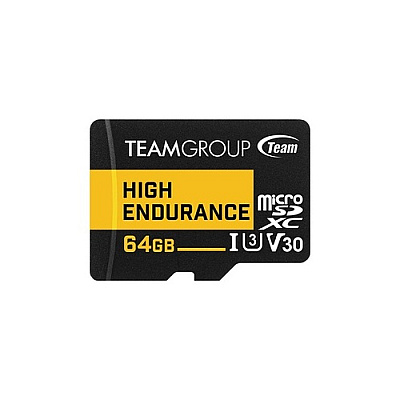 Tech Data Teamgroup Microsdxc High Endurance 64gb Uhs-i U3 V30 Memory Card With Adapter (THUSDX64GIV3002)
