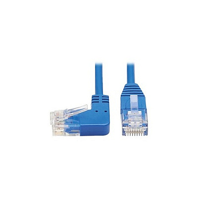Tripp Lite Cat6 Cable Left Angle Slim M/m Blue 7ft (N204S07BLLA)