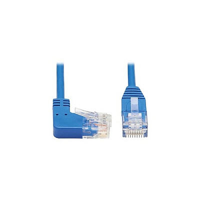 Tripp Lite Cat6 Cable Right Angle Slim M/m Blue 15f (N204S15BLRA)