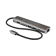 StarTech Usb C Multiport Adapter, Usb-c To 4k 60hz Hdmi 2.0, 100w Pd Pass-through, Sd, Usb, Gbe, Usb Type-c Mini Dock, 12" Long Cable (DKT30CHSDPD1)