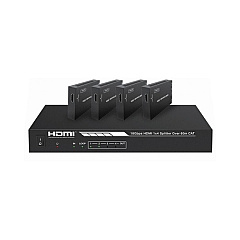 Monoprice Blackbird 4k Hdmi 2.0 1x4 Splitter Extender --complete Solution Kit-- 18gbps_ Hdr_ 4k@60hz_ Ycbcr 4:4:4_ Hdcp 2.2_ Cat6/6a/7 With Ir_ (42271)