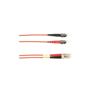 Black Box Om4 50/125 Multimode Fiber Optic Patch Cable - Ofnp Plenum, St To Lc, Red, 10-m (32.8-ft.), Gsa, Taa, Non-returnable/non-cancelable (FOCMPM4010MSTLCRD)
