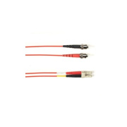 Black Box Om4 50/125 Multimode Fiber Optic Patch Cable - Ofnp Plenum, St To Lc, Red, 20-m (65.6-ft.), Gsa, Taa, Non-returnable/non-cancelable (FOCMPM4020MSTLCRD)