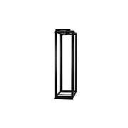 Leviton Mm20,4post 42 Adj Rack 7ft,3/8 Sq,bk (MM20742ADJ38B)