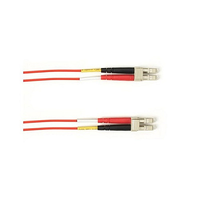 Black Box Om2 50/125 Multimode Fiber Optic Patch Cable - Lszh, Lc To Lc, Red, 5-m (16.4-ft.), Taa (FOLZH50005MLCRD)