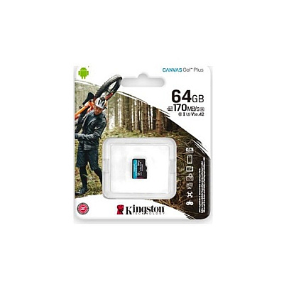 Kingston 64gb Microsdxc Canvas Go Plus 170r A2 U3 (SDCG3/64GBSP)