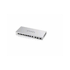 Zyxel Xgs1010-12 8-port Gigabit Unmanaged Multi-gig Switch. 2 X Copper 2.5g Ports, 2 X 1/10g Sfp+ Ports (XGS101012)