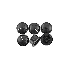 Quam Nichols 6x Black Skirted Knob For 1/4inch D-shaf (KIT#98)
