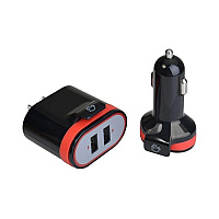 SIIG 3.4a Usb Wall & Car Charger - Black (ACPW1A12S1)