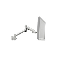 Atdec Spring Assisted Single Display Wall Mount, Dynamic, Supports Flat Monitor Screens Up To 20 Lbs, Curved Monitor Screens Up To 13.5 Lbs, Silver (AWMSDW6S)
