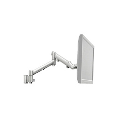 Atdec Spring Assisted Single Display Wall Mount, Dynamic, Supports Flat Monitor Screens Up To 20 Lbs, Curved Monitor Screens Up To 13.5 Lbs, Silver (AWMSDW6S)
