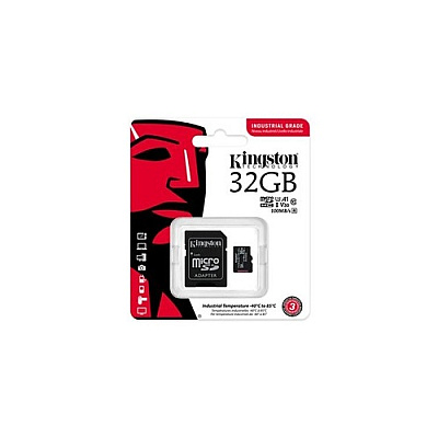Kingston 32gb Microsdhc Industrial C10 A1 Pslc Card + Sd Adapter (SDCIT2/32GB)