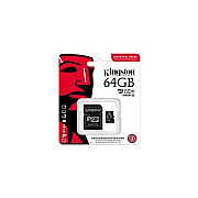 Kingston 64gb Microsdxc Industrial C10 A1 Pslc Card + Sd Adapter (SDCIT2/64GB)