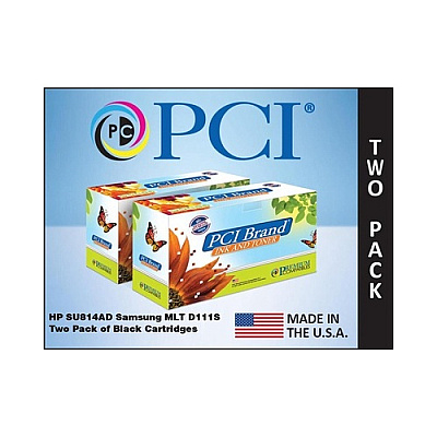 PCI Brand Compatible Hp Su814ad / Samsung Mlt-d111s 2pk Black Toner Cartridges 2k Yield For Samsung Xpress Sl-m2020/sl-m2022/sl-m2022w/sl-m2070 (MLTD111SDPCI)